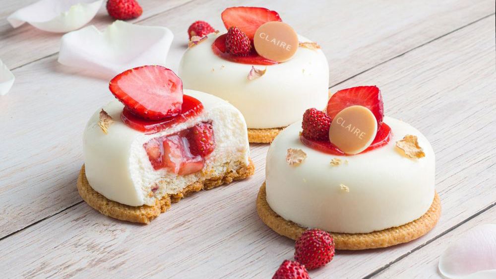 L’entremets Rosa est décliné en version individuelle.  philippevauressantamaria